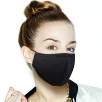 adjustable black cotton facemask anti smog pollution mask with valve